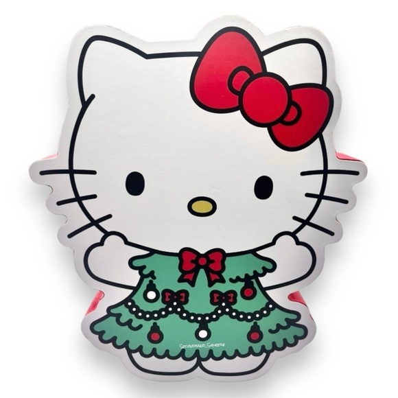 🎄 Hello Kitty Christmas Wooden Plaque Decor - Picture 1 of 4